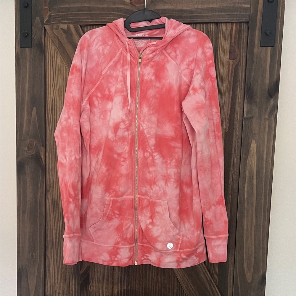 Vibrant Pink Tie-Dye Women's Hoodie size 0 #T like new black never